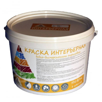 Краска в/э интерьерная для стен и потолков Пирамида, 14 кг База А