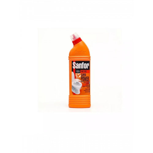 Средство для чистки и дезинфекции сантехники SANFOR WC Gel Super Power, п/б, 750г Средство для чистки и дезинфекции сантехники SANFOR WC Gel Super Power, п/б, 750г