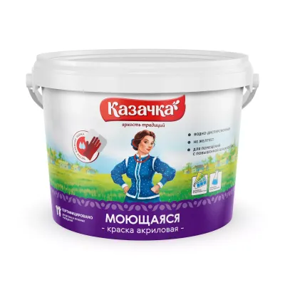 Краска Престиж ВД-АК КАЗАЧКА (W-4) моющаяся 13 кг