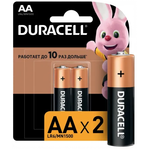 DURACELL Basic AA Батарейки алкалиновые 1.5V 2шт DURACELL Basic AA Батарейки алкалиновые 1.5V 2шт